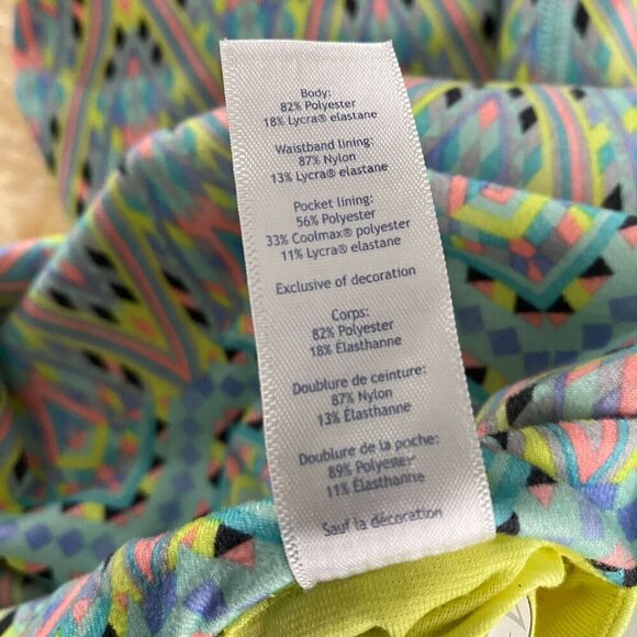 Ivivva Cropped Leggings Girls Size 12 Abstract Print Multicolored PT-2251 - Picture 8 of 10